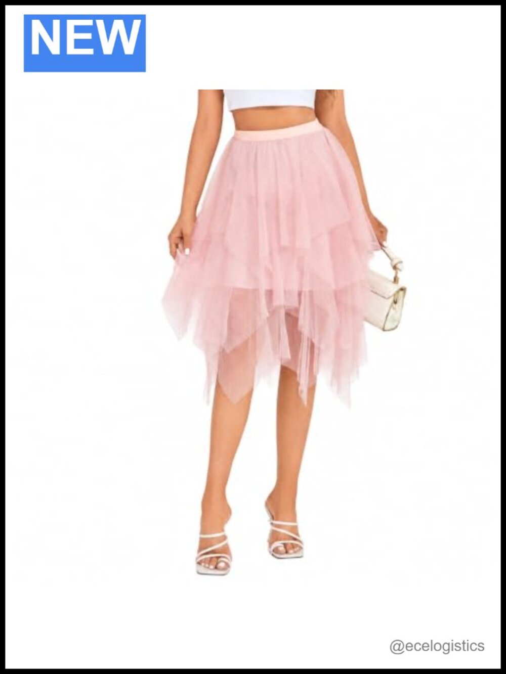 Tulle Skirt Women A-Line Midi Tutu Asymmetrical High Low Fairy Skirt